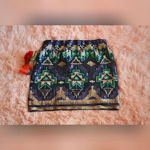 Sequined Mini Skirt